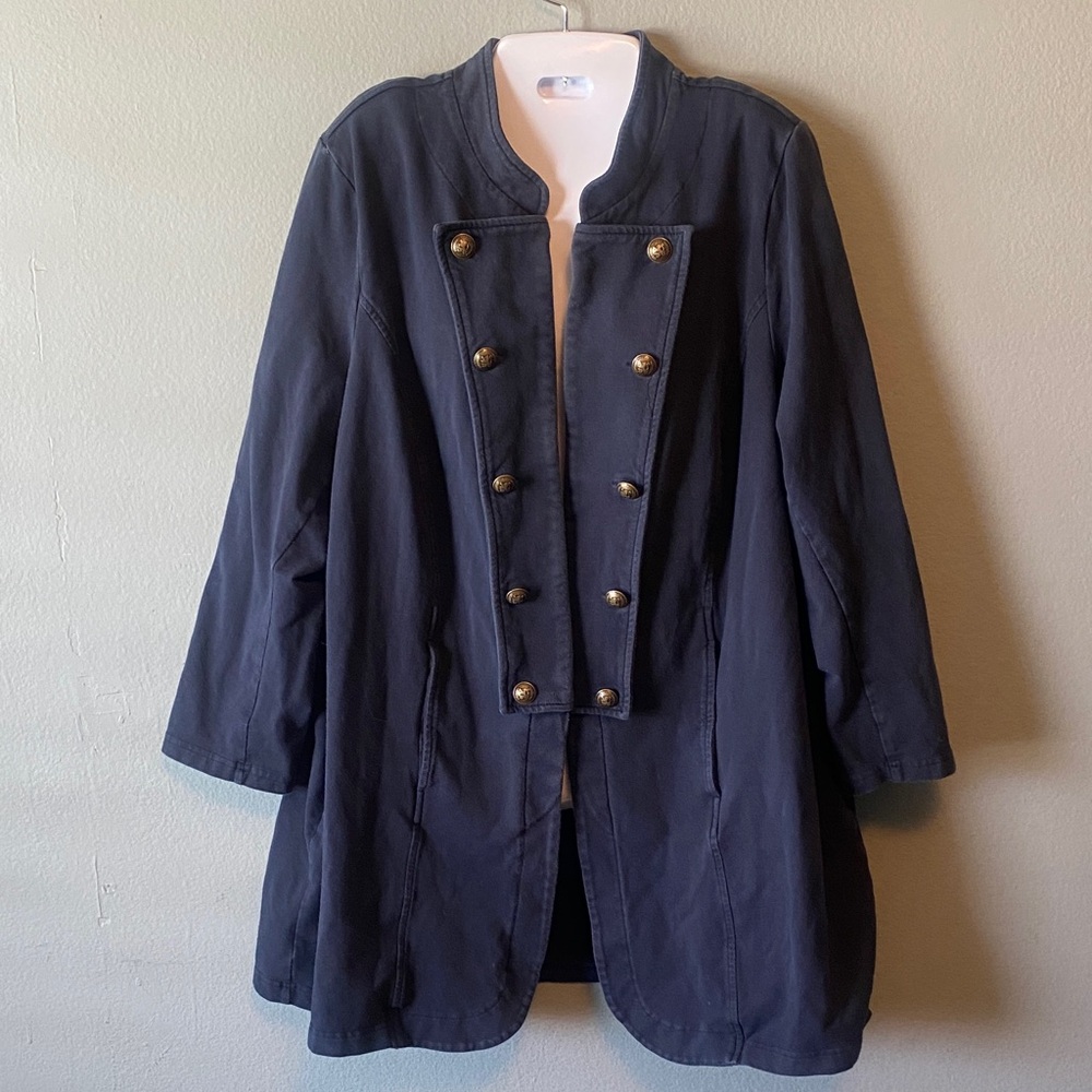 Tommy Hilfiger Women’s Navy Military-Style Coat